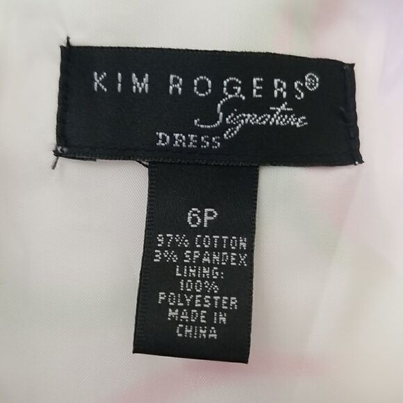 Kim Rogers White Multicolored Dress Sz 6P - Picture 8 of 8